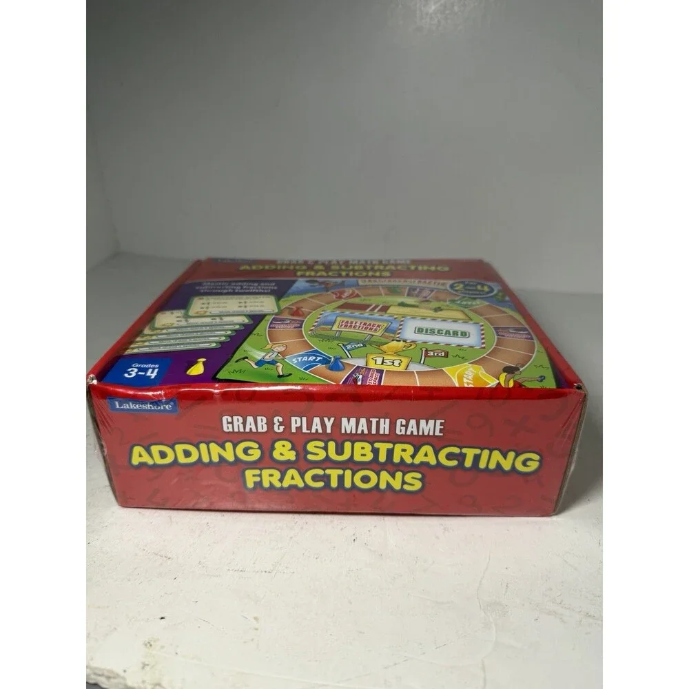 Lakeshore Grab & Play Math Game Adding & Subtracting Fractions Grade 3-4 SEALED